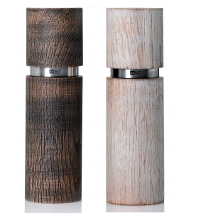 Zestaw młynków do pieprzu/soli TEXTURA ANTIQUE, brąz