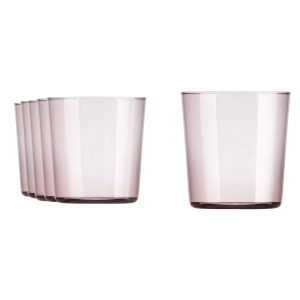 Szklanka 390 ml, różowa (kpl. 6 szt) CIDRA COLOR 