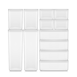 Pojemniki kuchenne w zestawie Canteen 12 szt. Transparent