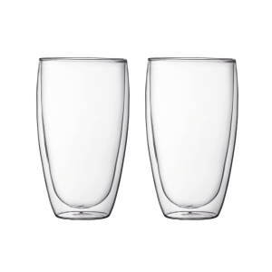 Szklanki z podwójną ścianką 2 szt. Pavina 0.45L Transparent 