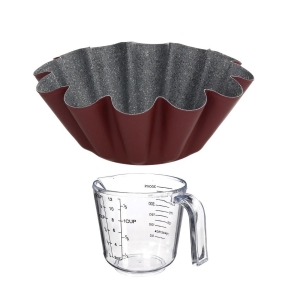 Blacha bordowa 22cm i dzbanek 500ml szklany