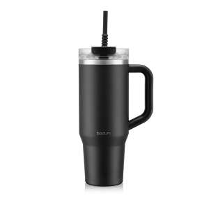 Kubek termiczny ze słomką i uchwytem Travel