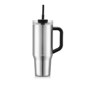  Kubek termiczny ze słomką i uchwytem Travel Mug 1.2 l Black