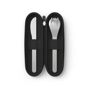  Sztućce na wynos w etui Slim Nest Trio Black 