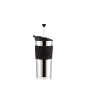 Kubek z zaparzaczem tłokowym do kawy Travel Press 0.35 l Black