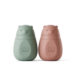  Silikonowe tubki butelki na musy dla dzieci Yummy 150 ml 2 szt. zie/róż