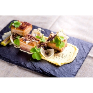 Podstawki z łupka, prostokątne x 2 szt. (20 x 10 cm)