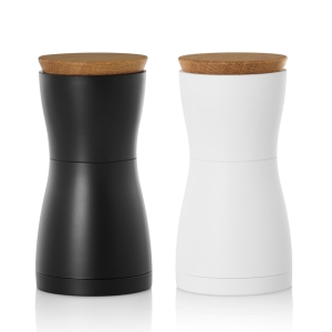 Zestaw młynków do pieprzu i soli TWIN czarno biały