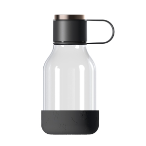 Butelka z miską dla psa TRITAN BLACK, 1,5 L