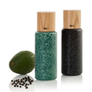 Zestaw młynków do pieprzu i soli YARA, dąb, czarny i zielony